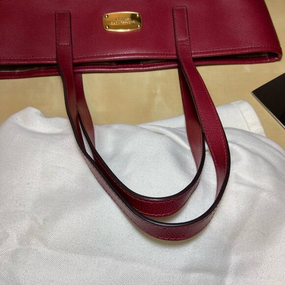 Michael Kors Jet Set Leather Tote – Deep Red / Raspberry - Picture 7 of 7